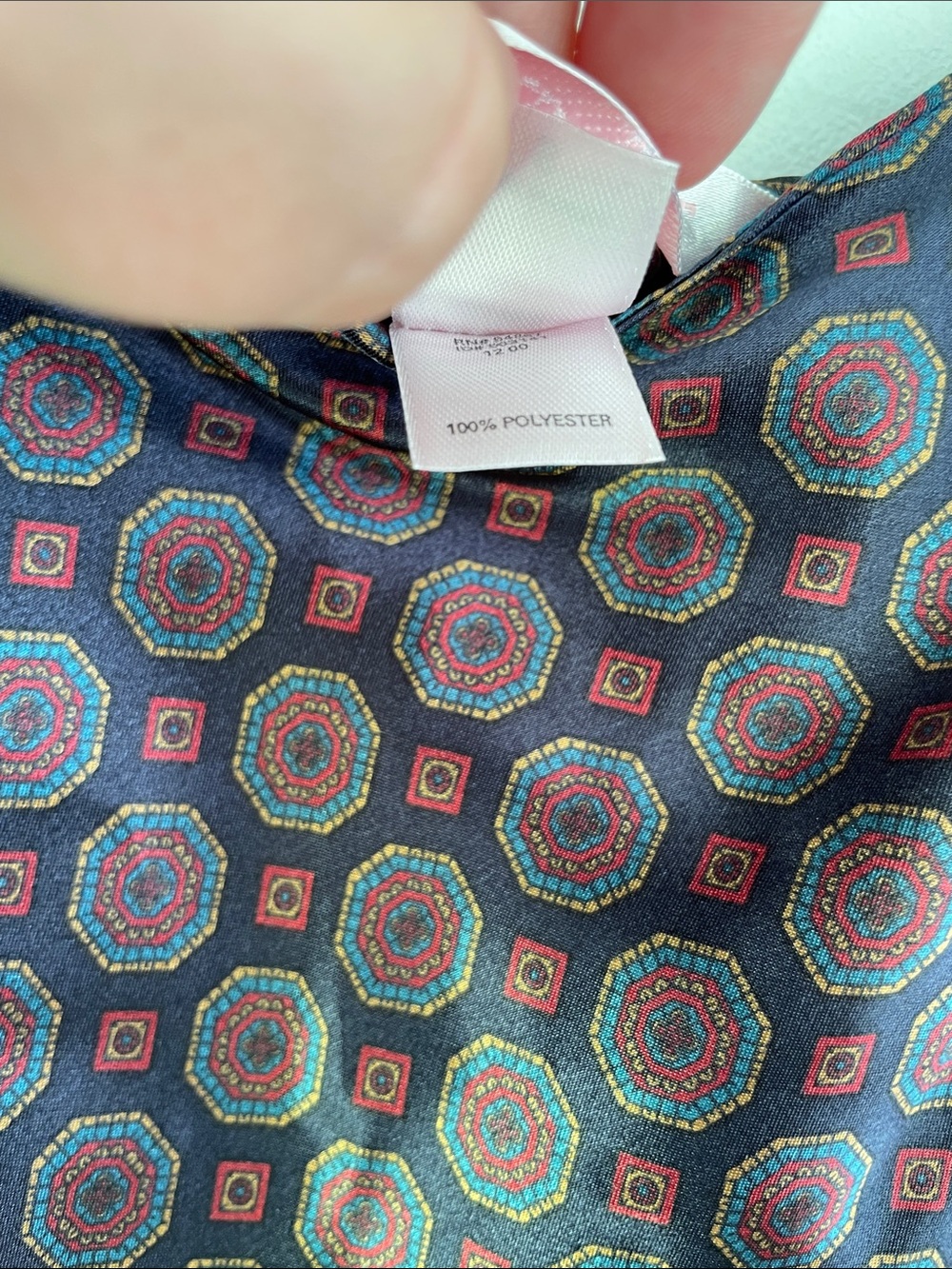 Vtg Victorias Secret 2001 Sun Dial Geometric Print Slip Dress in Deep Burgundy S - Picture 7 of 8